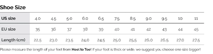 Size Giày cầu lông Taro TR024-1
